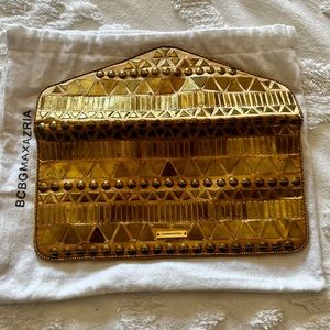 BCBG Maxazria Gold Clutch Purse